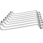 Juego de llaves de estrella acodadas 8 uds., med. 6-22 mm, CrV