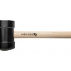 Martillo de goma 800g, negro-blanco, mango de madera