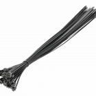 Lazos de cable de nylon 9 x 600 mm, 25 uds, negro