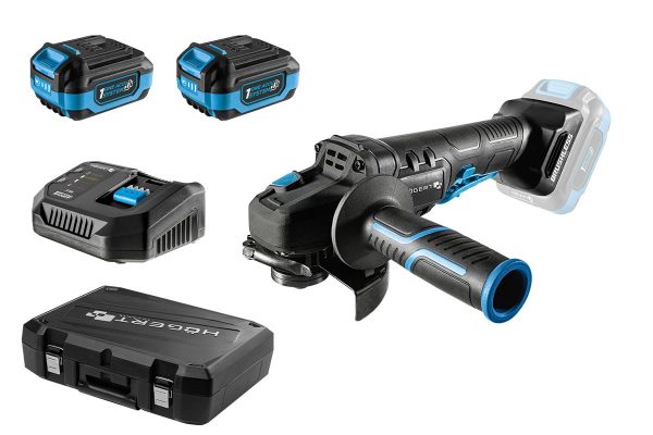 Juego de amoladoras angulares 125mm con interruptor de 18V + batería 2Ah - Imagen 7
