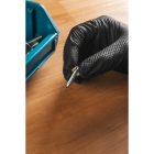 WUSSOW Guantes de nitrilo desechables con textura de diamante negro (100 uds/pack) S - Imagen 3