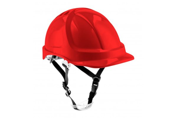 PLONER Casco de protección rojo uni