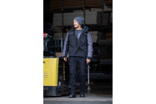 AMOS chaqueta forrada con capucha negra L (52) - Imagen 4