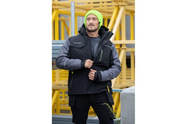 AMOS chaqueta forrada con capucha negra L (52) - Imagen 5