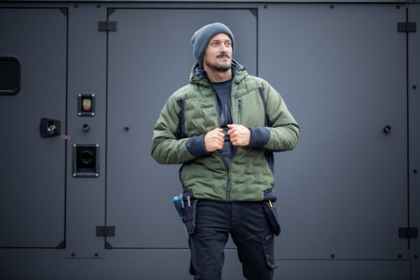 PAUL chaqueta forrada con capucha olive 2XL (56) - Imagen 7