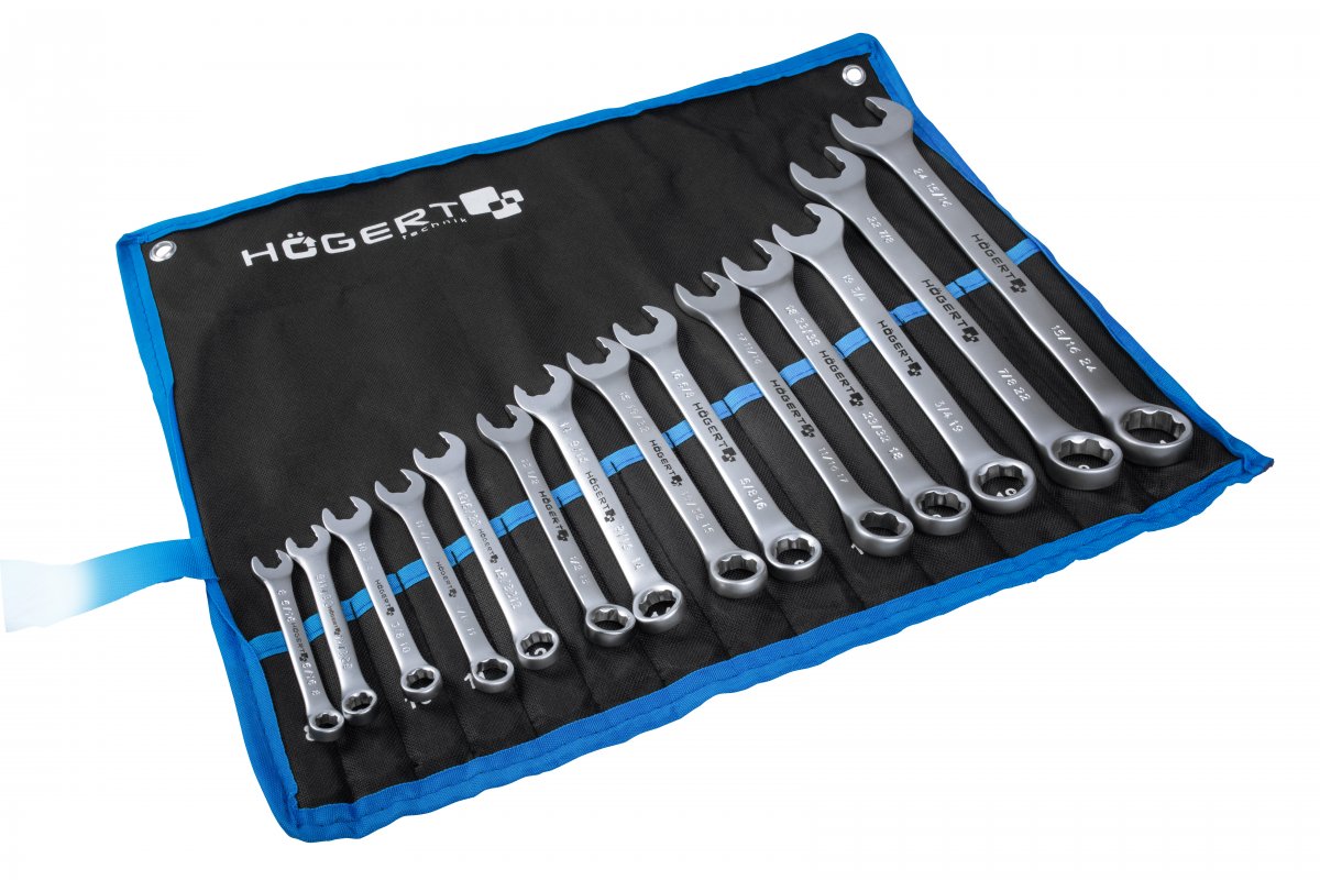 Llaves de anillo planas 14 uds.